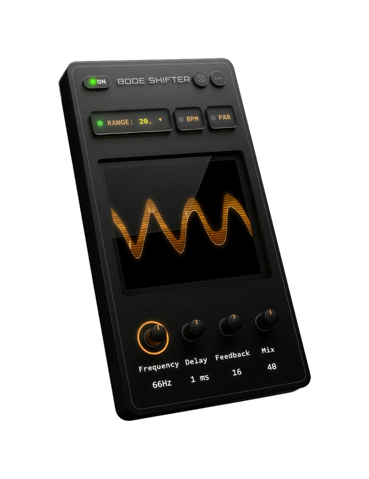 Bode Shifter module in Creative Dist 2.0, shifted sine wave visible