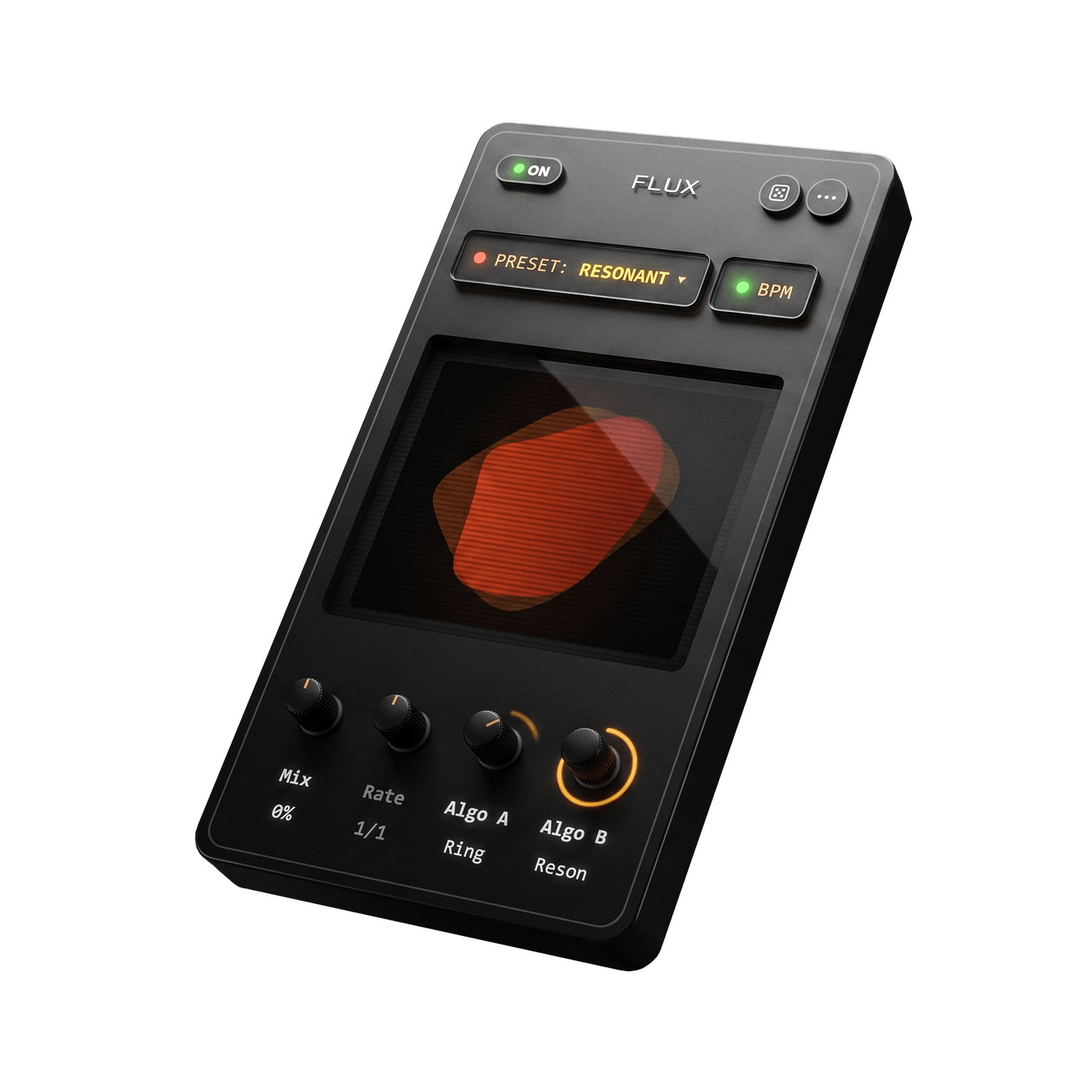 Flux module in Creative Dist 2.0, morphing between two algorithms